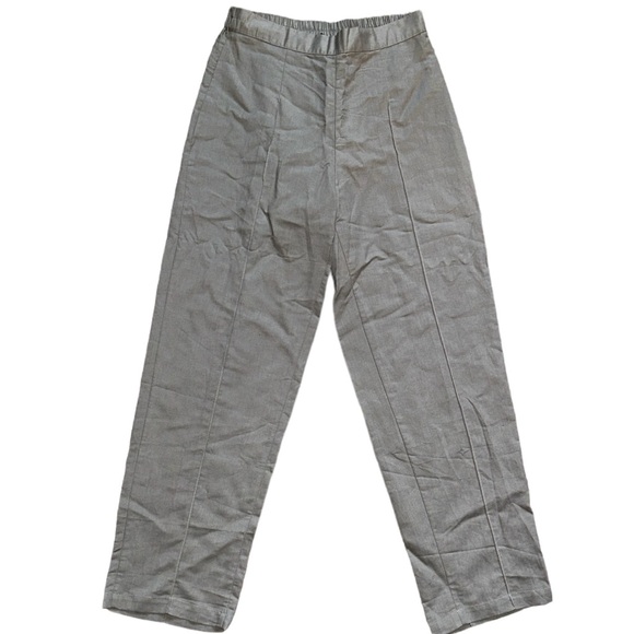 tara va gray flat front linen blend elastic waist pull on pants size medium - Picture 6 of 6